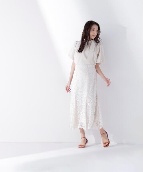 NATURAL BEAUTY BASIC(ナチュラルビューティーベーシック)の「【Oggi.jp掲載】リネンライクサイドタイブラウス(シャツ/ブラウス・レディース・ブラウン/ベージュ/イエロー/ブルー・SMALL/MEDIUM)」の10枚目の写真