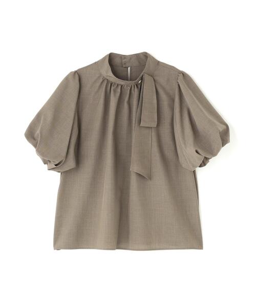 NATURAL BEAUTY BASIC(ナチュラルビューティーベーシック)の「【Oggi.jp掲載】リネンライクサイドタイブラウス(シャツ/ブラウス・レディース・ブラウン/ベージュ/イエロー/ブルー・SMALL/MEDIUM)」の14枚目の写真