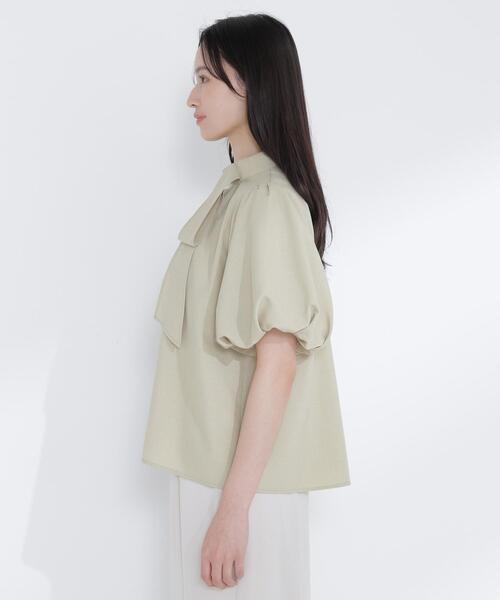 NATURAL BEAUTY BASIC(ナチュラルビューティーベーシック)の「【Oggi.jp掲載】リネンライクサイドタイブラウス(シャツ/ブラウス・レディース・ブラウン/ベージュ/イエロー/ブルー・SMALL/MEDIUM)」の19枚目の写真