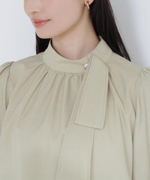NATURAL BEAUTY BASIC(ナチュラルビューティーベーシック)の「【Oggi.jp掲載】リネンライクサイドタイブラウス(シャツ/ブラウス・レディース・ブラウン/ベージュ/イエロー/ブルー・SMALL/MEDIUM)」の21枚目の写真