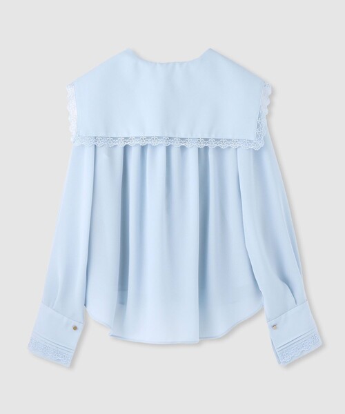 LOULOU WILLOUGHBY(ルルウィルビー)の「【LOULOU WILLOUGHBY】セーラーカラージョーゼットブラウス(シャツ/ブラウス・レディース・ホワイト/サックスブルー/ブラック・2)」の19枚目の写真