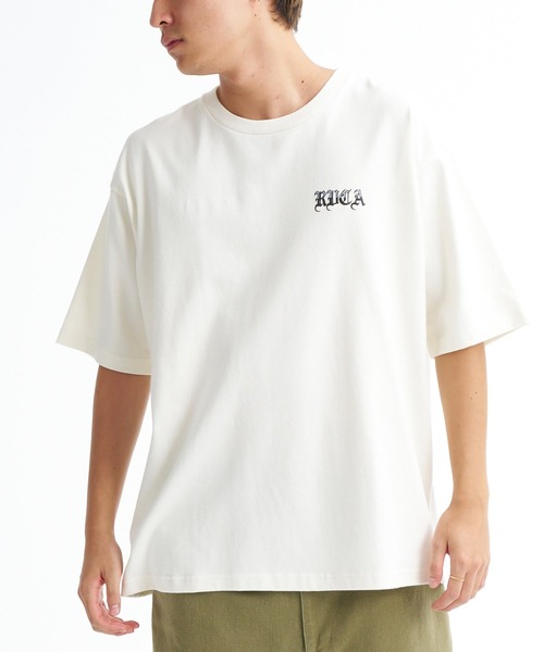 RVCA(ルーカ)の「RVCA メンズ BACK SIDE OE RVCA SS Tシャツ 【2026年春夏モデル】/ルーカバックプリント半袖Tシャツ(Tシャツ/カットソー・メンズ・ブラック/ネイビー/ホワイト・LARGE/MEDIUM/X-LARGE/SMALL)」の12枚目の写真