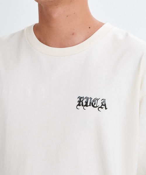 RVCA(ルーカ)の「RVCA メンズ BACK SIDE OE RVCA SS Tシャツ 【2026年春夏モデル】/ルーカバックプリント半袖Tシャツ(Tシャツ/カットソー・メンズ・ブラック/ネイビー/ホワイト・LARGE/MEDIUM/X-LARGE/SMALL)」の10枚目の写真