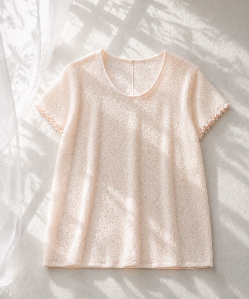 LAULEN(ローレン)の「crew neck mellow sleeves tops /クルーネックメロースリーブトップス(Tシャツ/カットソー・レディース・ホワイト/チャコールグレー/ブラック/ライトブルー/ライトグリーン/ピンク・FREE)」の6枚目の写真