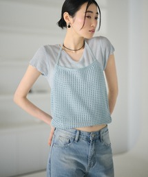 crew neck mellow sleeves tops /クルーネックメロースリーブトップス