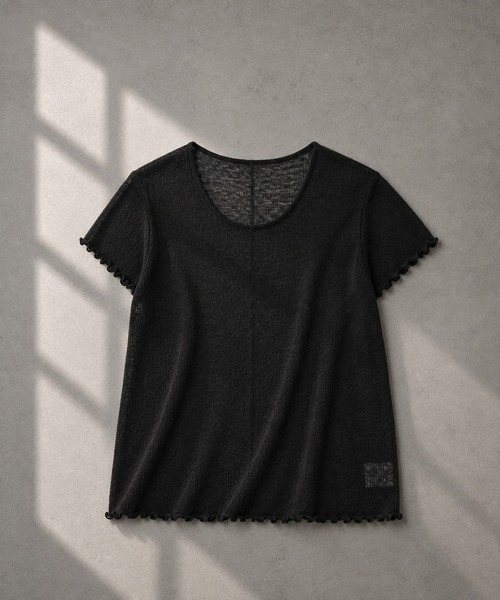 LAULEN(ローレン)の「crew neck mellow sleeves tops /クルーネックメロースリーブトップス(Tシャツ/カットソー・レディース・ホワイト/チャコールグレー/ブラック/ライトブルー/ライトグリーン/ピンク・FREE)」の3枚目の写真