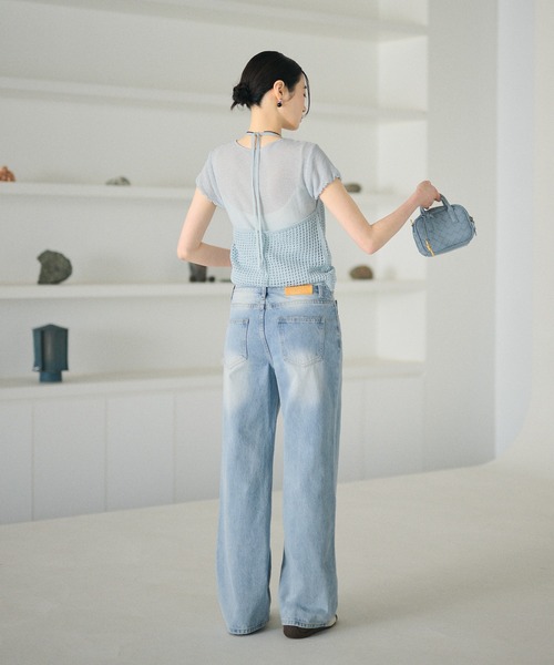 LAULEN(ローレン)の「crew neck mellow sleeves tops /クルーネックメロースリーブトップス(Tシャツ/カットソー・レディース・ホワイト/チャコールグレー/ブラック/ライトブルー/ライトグリーン/ピンク・FREE)」の14枚目の写真