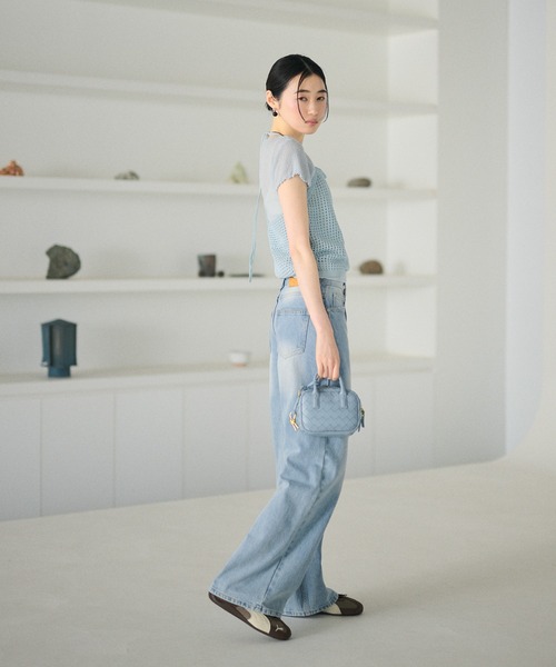 LAULEN(ローレン)の「crew neck mellow sleeves tops /クルーネックメロースリーブトップス(Tシャツ/カットソー・レディース・ホワイト/チャコールグレー/ブラック/ライトブルー/ライトグリーン/ピンク・FREE)」の15枚目の写真