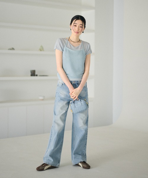 LAULEN(ローレン)の「crew neck mellow sleeves tops /クルーネックメロースリーブトップス(Tシャツ/カットソー・レディース・ホワイト/チャコールグレー/ブラック/ライトブルー/ライトグリーン/ピンク・FREE)」の16枚目の写真