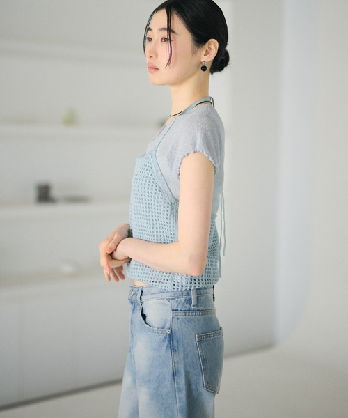 LAULEN(ローレン)の「crew neck mellow sleeves tops /クルーネックメロースリーブトップス(Tシャツ/カットソー・レディース・ホワイト/チャコールグレー/ブラック/ライトブルー/ライトグリーン/ピンク・FREE)」の7枚目の写真