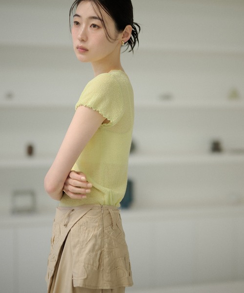 LAULEN(ローレン)の「crew neck mellow sleeves tops /クルーネックメロースリーブトップス(Tシャツ/カットソー・レディース・ホワイト/チャコールグレー/ブラック/ライトブルー/ライトグリーン/ピンク・FREE)」の22枚目の写真