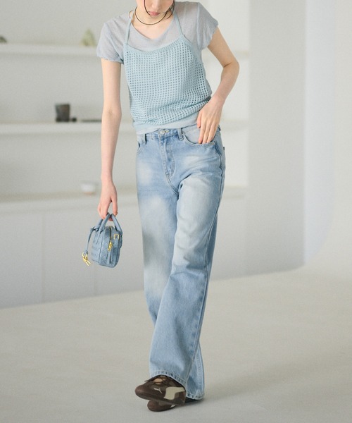 LAULEN(ローレン)の「crew neck mellow sleeves tops /クルーネックメロースリーブトップス(Tシャツ/カットソー・レディース・ホワイト/チャコールグレー/ブラック/ライトブルー/ライトグリーン/ピンク・FREE)」の12枚目の写真