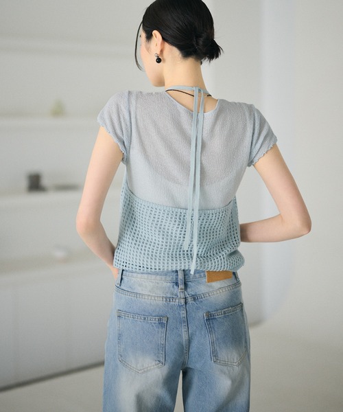 LAULEN(ローレン)の「crew neck mellow sleeves tops /クルーネックメロースリーブトップス(Tシャツ/カットソー・レディース・ホワイト/チャコールグレー/ブラック/ライトブルー/ライトグリーン/ピンク・FREE)」の9枚目の写真