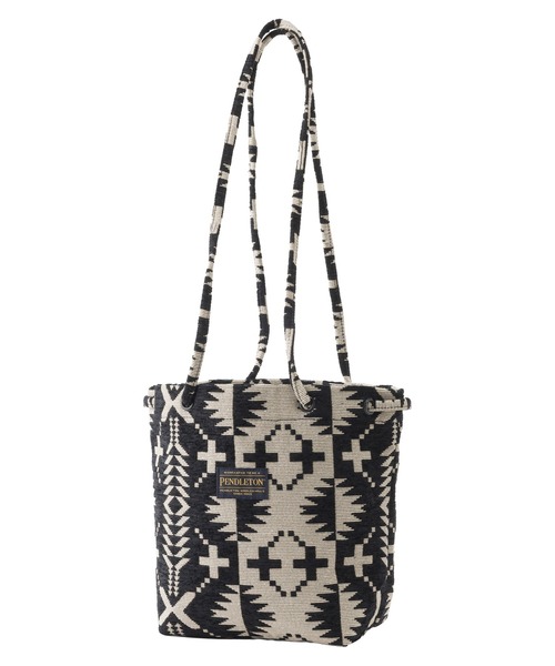 PENDLETON(ペンドルトン)の「PENDLETON/ペンドルトン ゴブラン ジャガード バケットバッグ(ショルダーバッグ・レディース・ブラック/ブルー・FREE)」の3枚目の写真