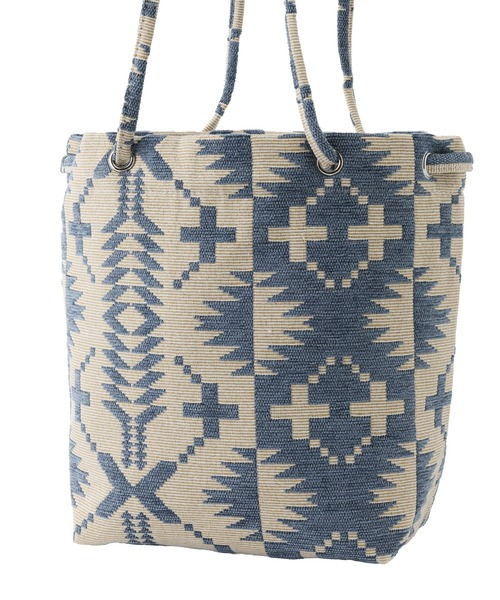 PENDLETON(ペンドルトン)の「PENDLETON/ペンドルトン ゴブラン ジャガード バケットバッグ(ショルダーバッグ・レディース・ブラック/ブルー・FREE)」の10枚目の写真