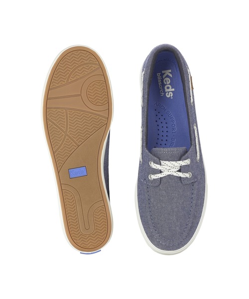 Keds(ケッズ)の「Keds ケッズ センター スリー ボート シャンブレー ブルー(スニーカー・レディース・ブルー・22.5cm/23.0cm/23.5cm/24.0cm/24.5cm/25.0cm)」の5枚目の写真