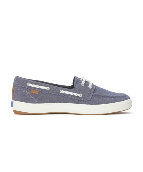 Keds(ケッズ)の「Keds ケッズ センター スリー ボート シャンブレー ブルー(スニーカー・レディース・ブルー・22.5cm/23.0cm/23.5cm/24.0cm/24.5cm/25.0cm)」の2枚目の写真