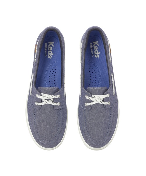 Keds(ケッズ)の「Keds ケッズ センター スリー ボート シャンブレー ブルー(スニーカー・レディース・ブルー・22.5cm/23.0cm/23.5cm/24.0cm/24.5cm/25.0cm)」の3枚目の写真