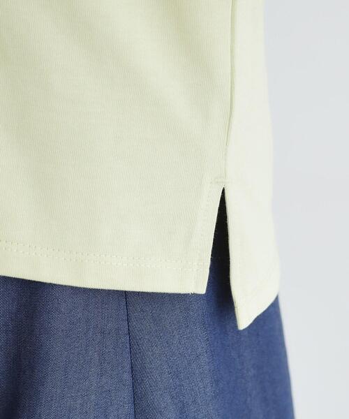 LAURA ASHLEY(ローラアシュレイ)の「【7分袖/コットン100%/見返し刺繍入り/5colors】ハービー フィールド柄プルオーバー(Tシャツ/カットソー・レディース・ライトオレンジ系/グリーン/オフホワイト/ネイビー/ライトブルー・38/40)」の14枚目の写真
