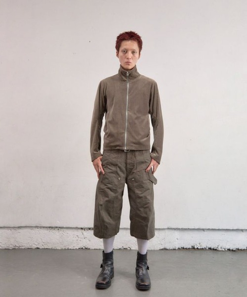 NVRFRGT(ネヴァーフォーゲット)の「CURVED LEG DOUBLE KNEE WORK SHORT PANTS(カーゴパンツ・メンズ・チャコールグレー/オリーブ・1/3/2)」の5枚目の写真
