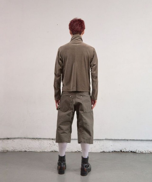 NVRFRGT(ネヴァーフォーゲット)の「CURVED LEG DOUBLE KNEE WORK SHORT PANTS(カーゴパンツ・メンズ・チャコールグレー/オリーブ・1/3/2)」の7枚目の写真