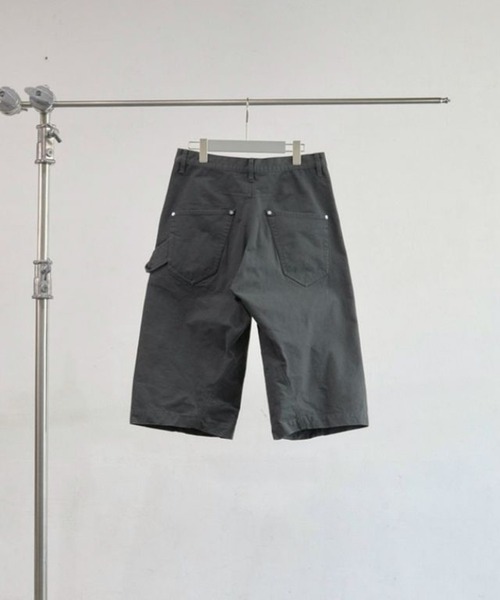 NVRFRGT(ネヴァーフォーゲット)の「CURVED LEG DOUBLE KNEE WORK SHORT PANTS(カーゴパンツ・メンズ・チャコールグレー/オリーブ・1/3/2)」の4枚目の写真