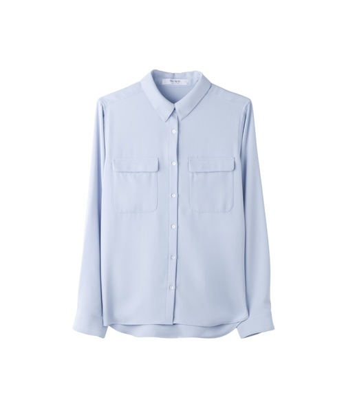 Her lip to（ハーリップトゥー）の「Multi-Way Twill Shirt（シャツ/ブラウス・レディース・ベージュ/オフホワイト/サックスブルー・S/M）」の10枚目の写真