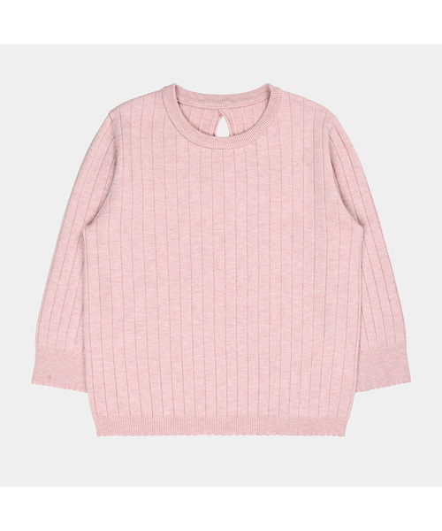 PIGMENT（ピグメント）の「大きなバックスリット7部ニット (TDSW251005)（ニット/セーター・レディース・ピンク/オートミール・FREE）」の2枚目の写真