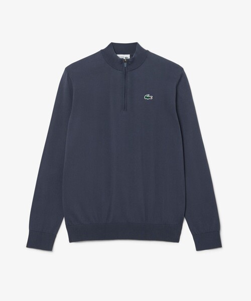 LACOSTE(ラコステ)の「ヒートレギュレーティング COOLMAX ハーフジップハイゲージニット(ニット/セーター・メンズ・ダークアッシュ・3/4/5)」の4枚目の写真