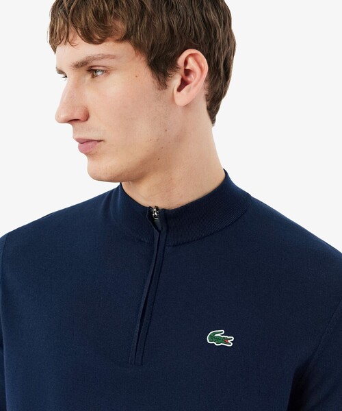 LACOSTE(ラコステ)の「ヒートレギュレーティング COOLMAX ハーフジップハイゲージニット(ニット/セーター・メンズ・ダークアッシュ・3/4/5)」の8枚目の写真