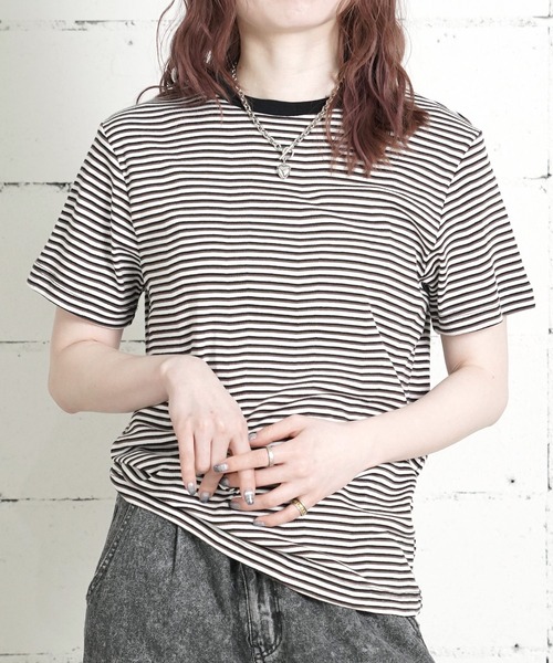 MILLER(ミラー)の「"02"≪Robert P. Miller≫パックT パネルリブ Tシャツ(Tシャツ/カットソー・メンズ・ブラック/ホワイト×ブラック/ブラウン系1/ブラック×グレー/グレー/オフホワイト/チャコールグレー・XL/L/M)」の7枚目の写真