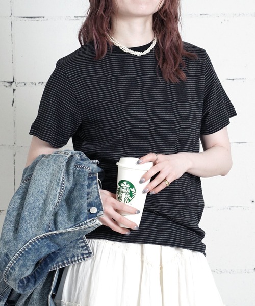 MILLER(ミラー)の「"02"≪Robert P. Miller≫パックT パネルリブ Tシャツ(Tシャツ/カットソー・メンズ・ブラック/ホワイト×ブラック/ブラウン系1/ブラック×グレー/グレー/オフホワイト/チャコールグレー・XL/L/M)」の5枚目の写真