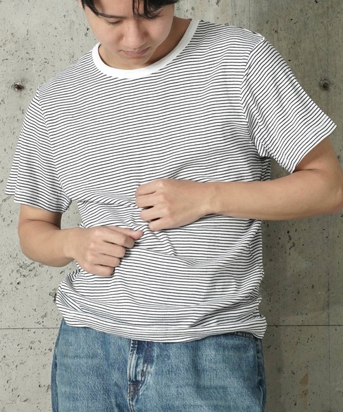 MILLER(ミラー)の「"02"≪Robert P. Miller≫パックT パネルリブ Tシャツ(Tシャツ/カットソー・メンズ・ブラック/ホワイト×ブラック/ブラウン系1/ブラック×グレー/グレー/オフホワイト/チャコールグレー・XL/L/M)」の16枚目の写真