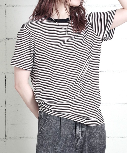 MILLER(ミラー)の「"02"≪Robert P. Miller≫パックT パネルリブ Tシャツ(Tシャツ/カットソー・メンズ・ブラック/ホワイト×ブラック/ブラウン系1/ブラック×グレー/グレー/オフホワイト/チャコールグレー・XL/L/M)」の21枚目の写真