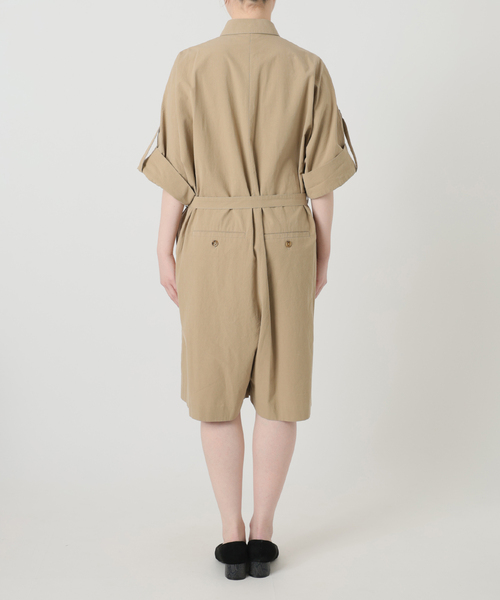 SLOBE IENA（スローブイエナ）の「《接触冷感/》HTウェザールーズバミューダサロペ（サロペット/オーバーオール・レディース・ブラック/ベージュ・FREE）」の14枚目の写真