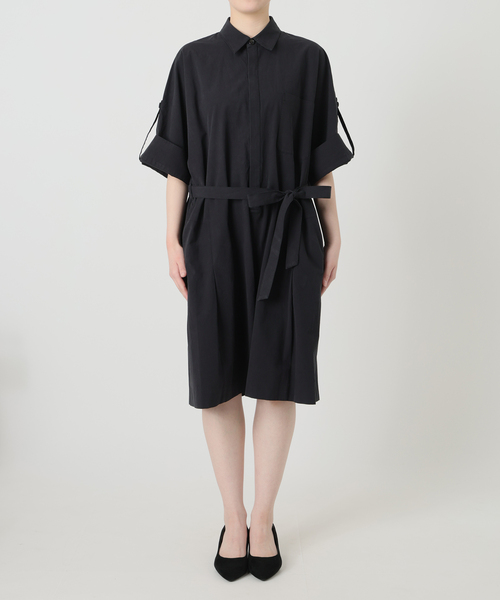 SLOBE IENA(スローブイエナ)の「《接触冷感》HTウェザールーズバミューダサロペ(サロペット/オーバーオール・レディース・ブラック/ベージュ・FREE)」の6枚目の写真