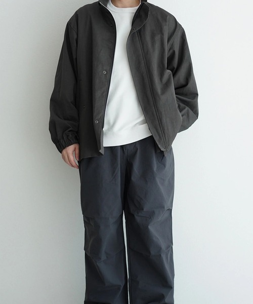 STILL BY HAND（スティルバイハンド）の「【STILL BY HAND】BL02261 / Stand collar blouson（ブルゾン・メンズ・ライトベージュ/ブラック/ダークグレー・48/46）」の11枚目の写真