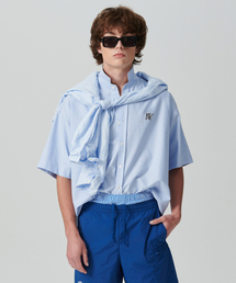 Beyond Closet（-）の「[コレクションライン] NYロゴディテールオックスフォード半袖シャツブルー（シャツ/ブラウス）」
