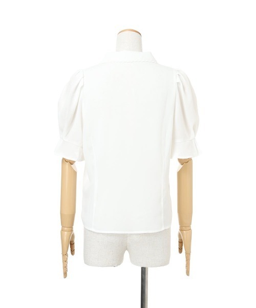 an another angelus（アンアナザーアンジェラス）の「スイートピー刺繍開衿ブラウス（シャツ/ブラウス・レディース・ピンクベージュ/オフホワイト・FREE）」の15枚目の写真