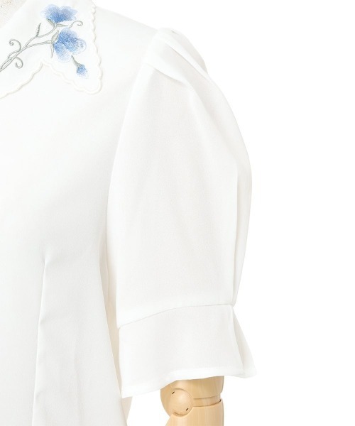 an another angelus（アンアナザーアンジェラス）の「スイートピー刺繍開衿ブラウス（シャツ/ブラウス・レディース・ピンクベージュ/オフホワイト・FREE）」の18枚目の写真