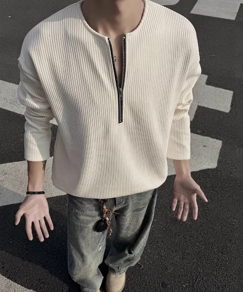 REBALANCE（リバランス）の「ハーフジップヘンリーネックスウェットシャツ（スウェット・メンズ・C/A/B・X-LARGE/LARGE/MEDIUM）」の5枚目の写真