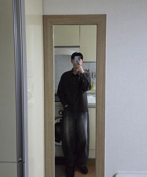 NOUN(ノウン)の「crop shirts (brown)(シャツ/ブラウス・メンズ・その他・1/2)」の5枚目の写真