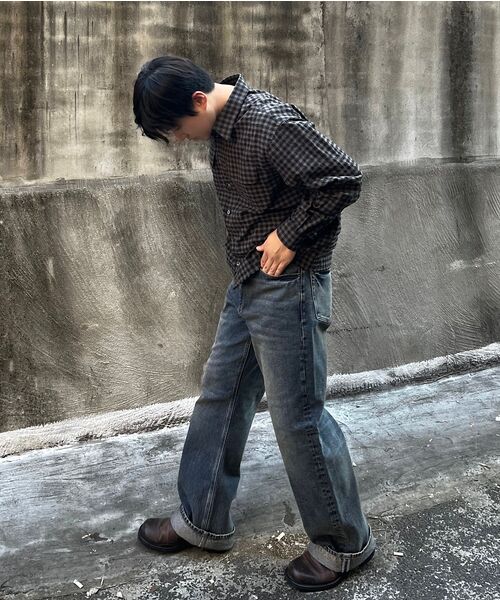 NOUN(ノウン)の「crop shirts (brown)(シャツ/ブラウス・メンズ・その他・1/2)」の4枚目の写真