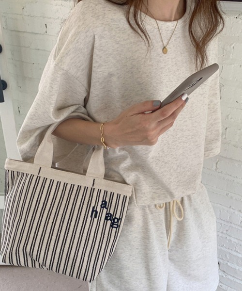 boemy（ボエミー）の「【2点セット】半袖オーバーサイズ スウェット セットアップ（スウェット・レディース・ブラック/オートミール・FREE）」の2枚目の写真