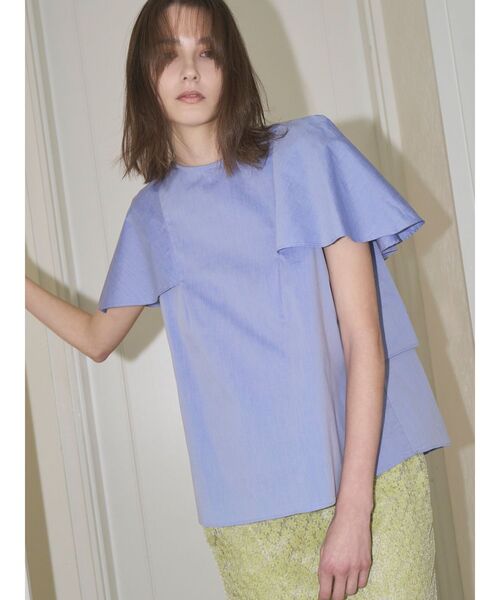 ELENDEEK（エレンディーク）の「ケープライクブラウス（シャツ/ブラウス・レディース・ブラック/ブルー/オフホワイト・FREE）」の3枚目の写真