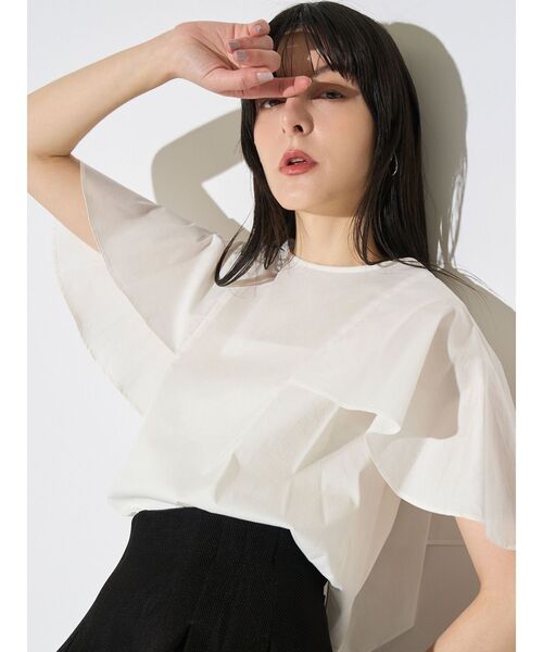 ELENDEEK（エレンディーク）の「ケープライクブラウス（シャツ/ブラウス・レディース・ブラック/ブルー/オフホワイト・FREE）」の13枚目の写真