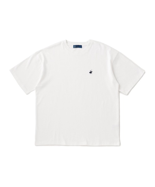 BEVERLY HILLS POLO CLUB(ビバリーヒルズポロクラブ)の「【BEVERLY HILLS POLO CLUB】1ポイント刺繍Tシャツ(Tシャツ/カットソー・メンズ・ホワイト/ブラック/ネイビー・LL/M/L)」の5枚目の写真