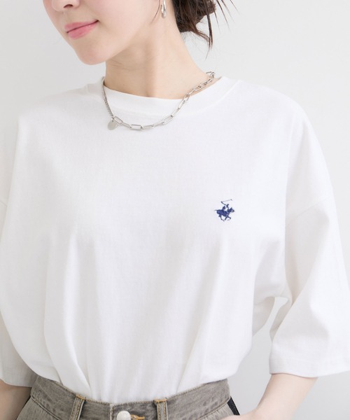 BEVERLY HILLS POLO CLUB(ビバリーヒルズポロクラブ)の「【BEVERLY HILLS POLO CLUB】1ポイント刺繍Tシャツ(Tシャツ/カットソー・メンズ・ホワイト/ブラック/ネイビー・LL/M/L)」の14枚目の写真