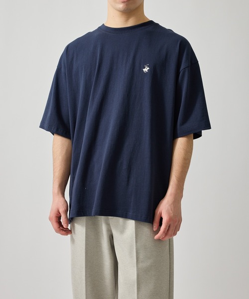 BEVERLY HILLS POLO CLUB(ビバリーヒルズポロクラブ)の「【BEVERLY HILLS POLO CLUB】1ポイント刺繍Tシャツ(Tシャツ/カットソー・メンズ・ホワイト/ブラック/ネイビー・LL/M/L)」の9枚目の写真