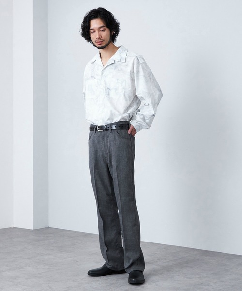 Lee(リー)の「WRANGLER WRANCHER/【リネンライク】ランチャーフレアードレスパンツ(その他パンツ・メンズ・チャコール・X-LARGE/LARGE/MEDIUM)」の1枚目の写真